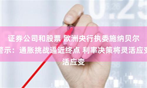 证券公司和股票 欧洲央行执委施纳贝尔警示：通胀挑战逼近终点 利率决策将灵活应变
